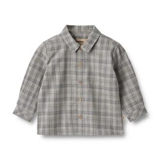 Shirt Oscar cloudy blue check - Wheat