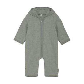 Pram Suit Ears Cot. Fleece lily pad mel - Huttelihut