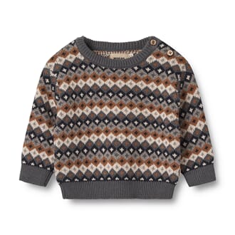 Jacquard Pullover Elias multi - Wheat