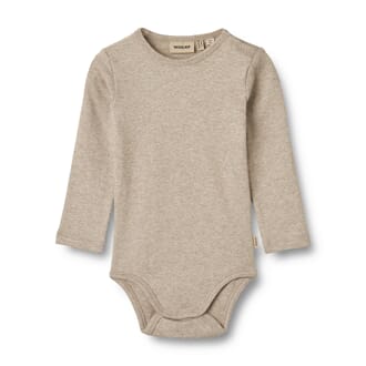 Rib Body L/S Spencer gravel melange - Wheat