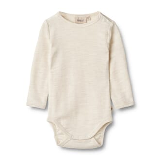 Wool Body L/S Lucca eggshell melange - Wheat