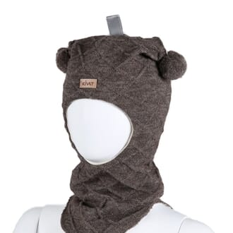 Wool hood cable brown undyed - Kivat