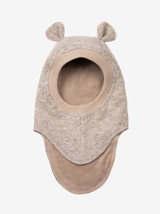 Balaclava Ears Wool camel melange - Huttelihut