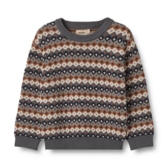 Jacquard Pullover Elias multi - Wheat