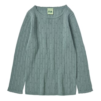 Pointelle Tee misty green - Fub