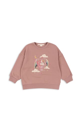 Lou Glitter Sweatshirt  mahogany rose - Konges Sløjd