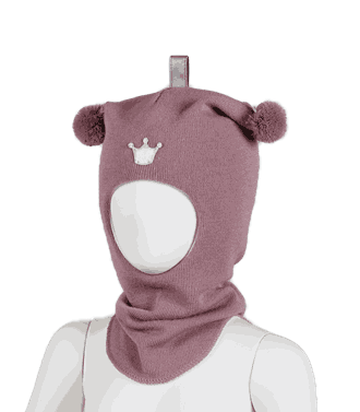 Wool hood crown dusty pink - Kivat