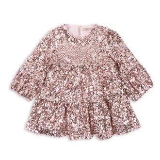 Lila Sequins Dress grey/rosa - Konges Sløjd