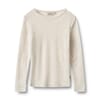 Wool T-Shirt L/S Alfie eggshell melange - Wheat