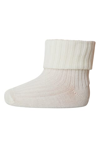 Wool Rib Baby Socks snow white - MP