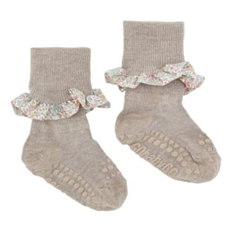 Non Slip socks Bamboo Liberty sand - GoBabyGo