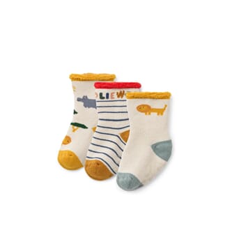 Eloy Baby Socks 3-Pack safari  - Liewood