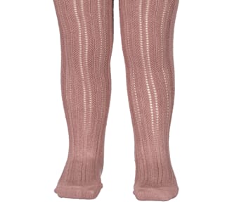 Tights Pointelle dusty mauve - MarMar