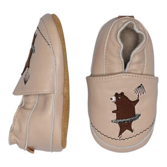 Dancing Bear Leather Slippers oxford tan - MP