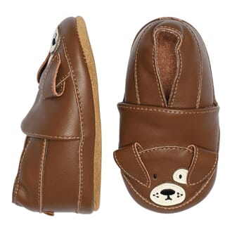 Dog Leather Slippers cocoa brown - MP